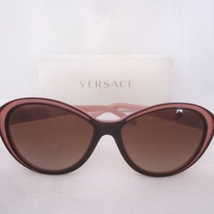 Versace 4203 Pink Cat Eye Outline Sunglases